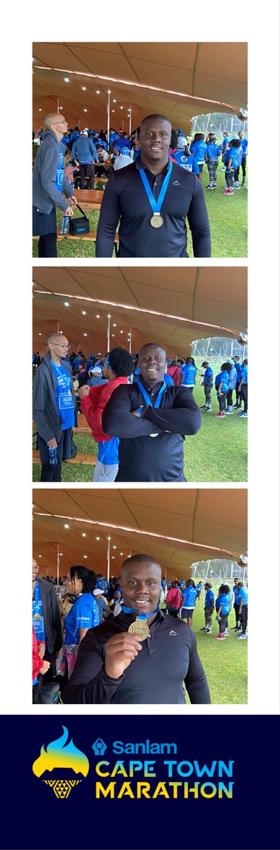 stevengcuka's tweet photo. Did the Sanlam marathon 10km run today 🥇 https://t.co/sXiVdncFRk