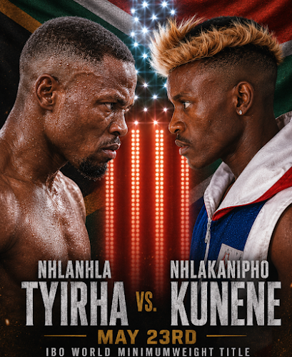 IBOBoxing's tweet photo. Fight Day has arrived from South Africa🥊🇿🇦. World Championship boxing returns to East London when Nhlanhla Tyirha goes to war with Undefeated Nhlakanipho Kunene for the @IBOBoxing World Minimumweight title. https://t.co/54vBGkhe6r