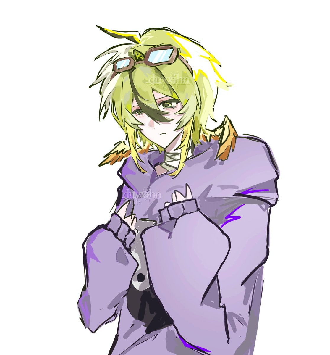 duyxihn's tweet photo. Im still rocking ur hoodie #odysseyduo #parrotx2fanart #unstableuniverse https://t.co/6UzNVTE8Ur
