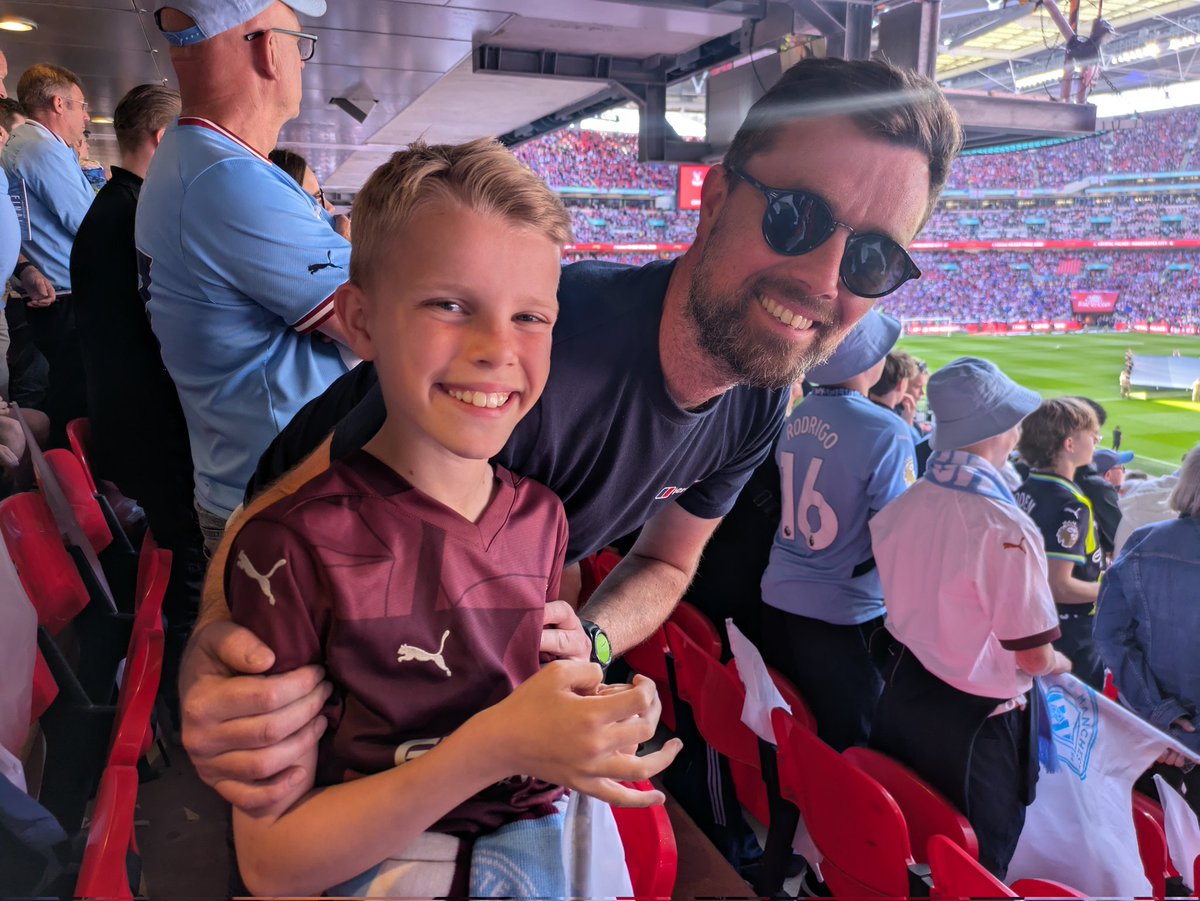 ChiltonSte's tweet photo. Been critical of @ManCity and the ticketing policy over the last few years which meant I couldn't get my lad a proper season ticket. Well done @ManCity for letting juniors apply
 for next season. 3 generations of blues next to each other next season for the 1st time ⚽🩵 https://t.co/7IZMNwA8YK