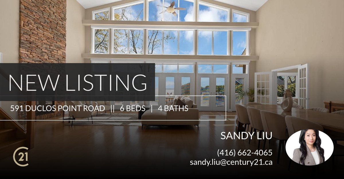 SandyLiuRealtor's tweet photo. 📍 New Listing 📍 Take a look at this fantastic new property that just hit the market located at 591 Duclos Point Road in Georgina. Reach out here or at (416) 662-4065 for more information https://t.co/Ui26ujOpyN https://t.co/zz1L9A9fmx