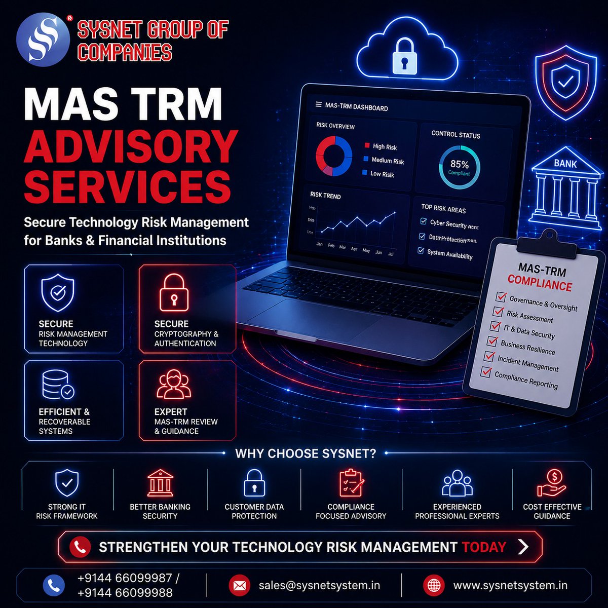 sysnetsystem_'s tweet photo. Secure Your Bank’s Tech with Sysnet MAS TRM!✅IT Risk Management✅Data Protection✅Compliance Guidance ✅ Expert Support

📞 +91 44 66099987 / +91 44 66099988
✉️ sales@sysnetsystem.in 
🌐 https://t.co/R13tizrGZU

#MAS_TRM #TechRisk #BankingSecurity #CyberSecurity #Compliance https://t.co/EpEVWALx9Q
