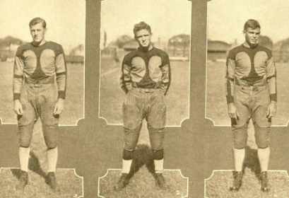 HistoryAthletic's tweet photo. 1926 Gamecock Football Players (L-R).
QB-W.M. "Bill" Rogers, Back-E.L. "Eli" Rogers, Back-Bob "Racehorse" Wimberly. https://t.co/2350qf7OXQ
