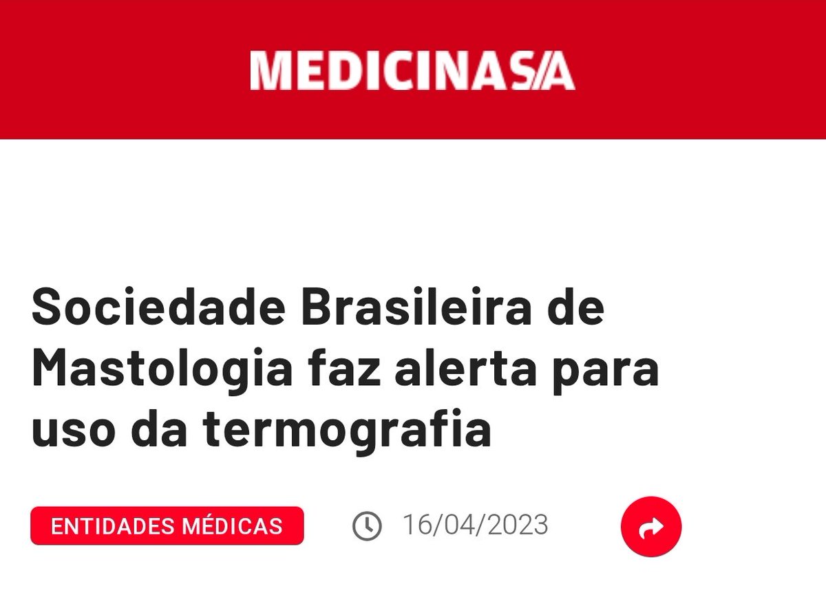 fabaovereador's tweet photo. “Como recurso de rastreamento, esta tecnologia não apresenta qualquer segurança para a paciente, apesar da falsa aparência de tranquilidade”, afirma o mastologista Henrique Lima Couto, coordenador do Departamento de Imagem da SBM. https://t.co/6wluNL4ft7