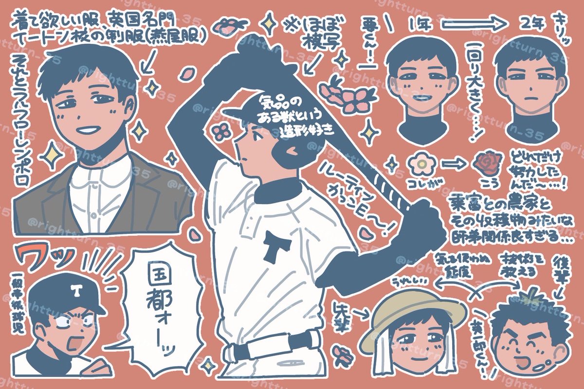 rightturn_35's tweet photo. こ…国都だ、国都英一郎が誕生日だ！笑えば上品喋れば高貴打てば辺りに花が咲く！バットさばきは猛々しく獣じみているというギャップも兼ね備え、生真面目で情熱家でロマンチストでちょっと天然な強豪帝徳高校の四番打者そんな国都英一郎が誕生日だ！！！
（一年ぶり二度目 手持ちの絵を添えて）おめ🎂 https://t.co/UKD6RJWO94