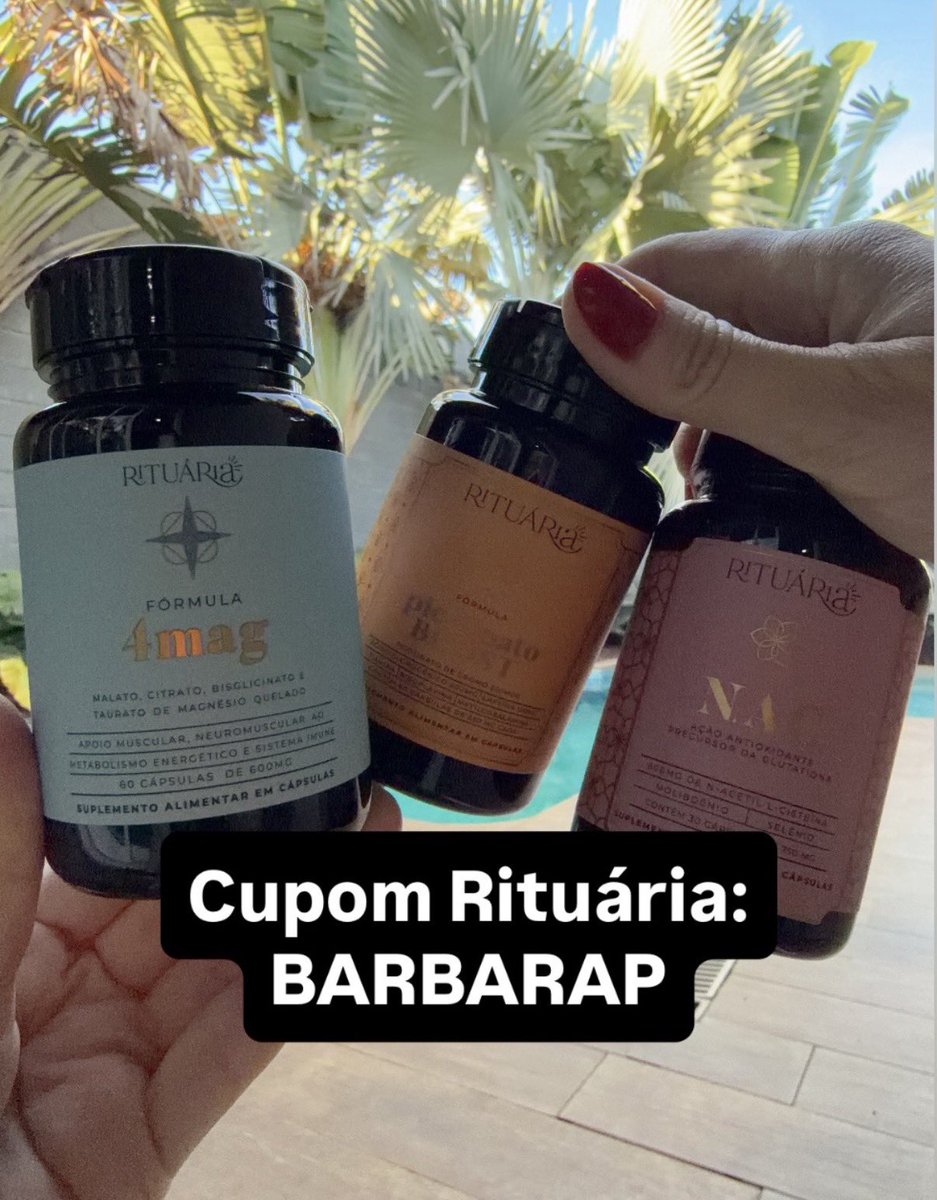 bapirani's tweet photo. Cupom Rituária Ativo 2026: BARBARAP
➡️ Cupom: BARBARAP
Use o código BARBARAP para 10% no site na Rituária!
Cupom verificado e válido em 2026 para 4Mag, Magnésio, Probiótica e válido em todo site Rituária.
#Rituaria #cupomRituaria #4Mag
➡️ https://t.co/cLtXIU7jlk https://t.co/Lat6TSYRHo