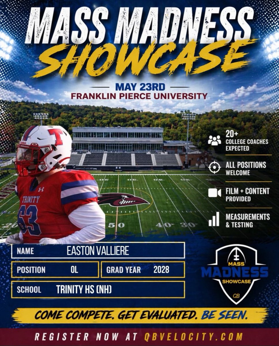 63TooTuff's tweet photo. Excited to compete at @Mass_Madness_ today at @Ravens_FB! Lets get to work and thank you @VelocityQb for the invite! https://t.co/kdZdo76mhw