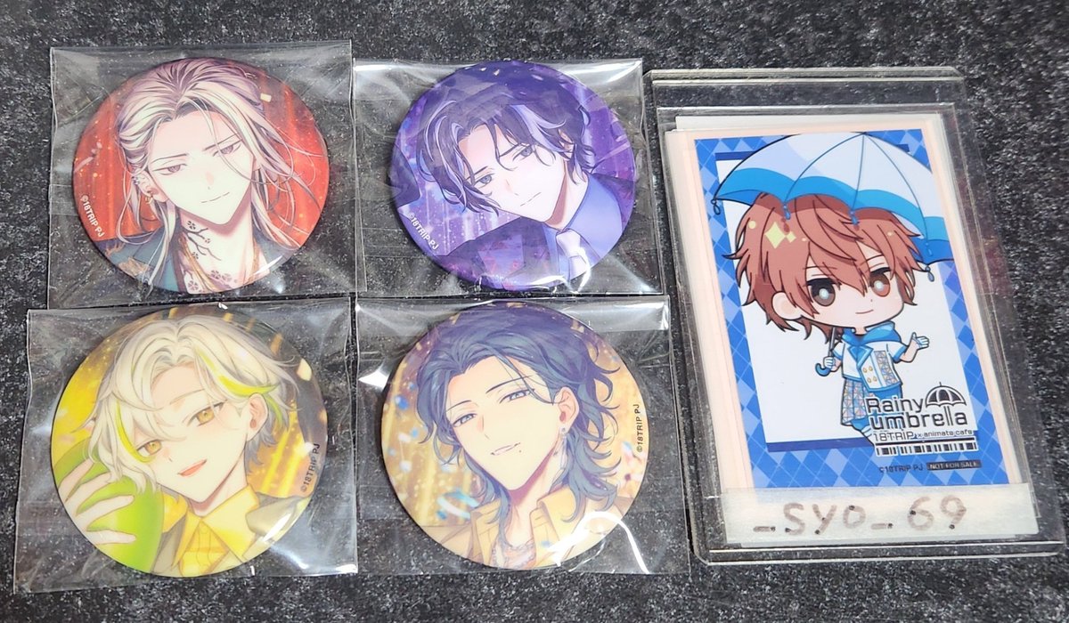 _syo_69's tweet photo. 【交換】18TRIP エイトリ キャラバッジコレクション 缶バッジ vol.8 バースデー

譲→可不可、礼光、季助、糖衣、夜鷹

求→★凪優先、練牙

よろしくお願いいたします https://t.co/aXnl35aHLb