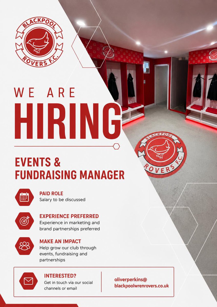 WrenRovers's tweet photo. ‼️| WREN ROVERS ARE HIRING! We’re on the lookout for an individual (or small team) to take on a new, exciting role of Events &amp; Fundraising Manager.
(1/3) https://t.co/GJSjyForr2