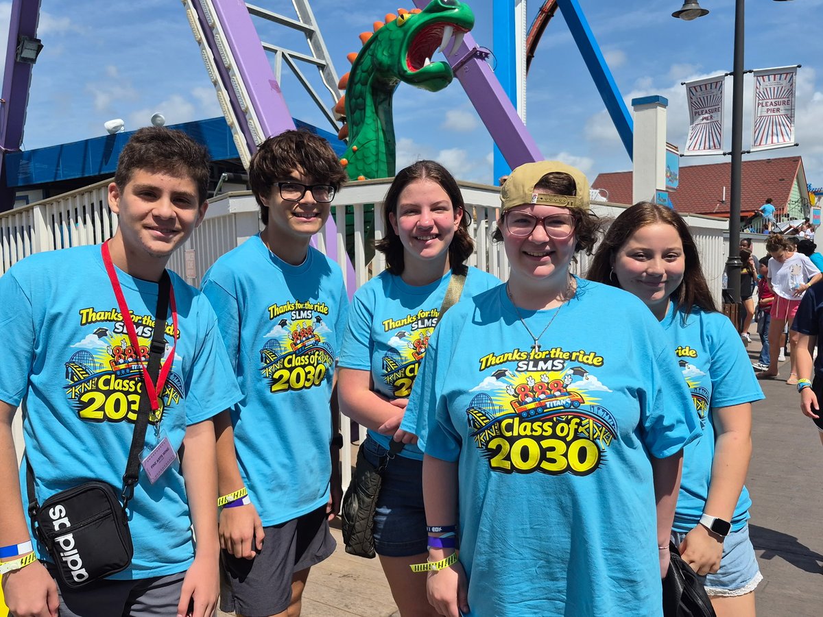 SLMSTitans's tweet photo. Dr. Rogers, our eighth grade Class of 2030 Titans, and their teachers had a blast at their end of year celebration event at Pleasure Pier in Galveston, Texas. Fun Times ...starring Sugar Land MS!! @FortBendISD @FortBendISDSupt https://t.co/oNS0gMjKkX