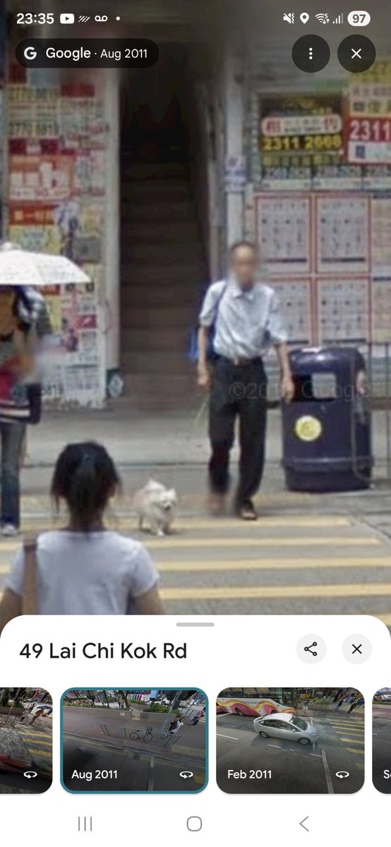 WilliamLuk7's tweet photo. Hiya @googlemaps

Just wanted to say a big thank you. I was looking through Street View history in Prince Edward, Hong Kong and suddenly spotted my grandad and my dog walking together. They both passed away in 2019, so finding that photo meant so much to me. https://t.co/Oq1lTBnpzZ
