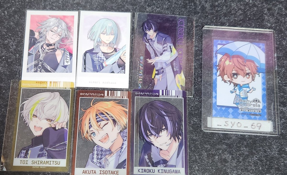 _syo_69's tweet photo. 【交換】おもライ エイトリ チェキ風カード クリアカード

譲り➡季助、あく太、幾成、潜、糖衣、潜

求め➡カード両種(★添、可不可、子夕ろ)、千弥アップ
チェキ(練牙、添)

★優先
横浜手渡しor郵送 https://t.co/W3Ap4sJclM