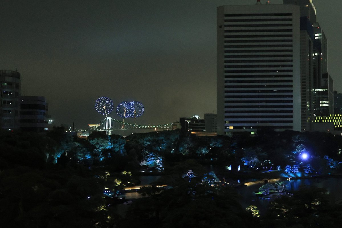 ansan13b's tweet photo. 夜は最終日の旧芝離宮夜会へ。中島のガイドツアーはハチャメチャ並んでいたので泣く泣く断念。提灯を持って中島に向かう参加者の列が幻想的でした🌃
#都立庭園 https://t.co/QqJYvgvyL3
