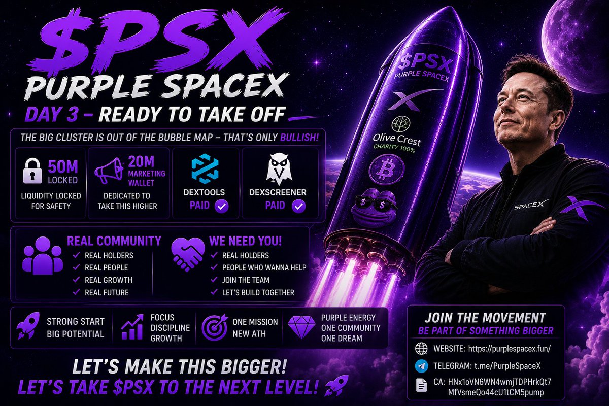 Purple SpaceX tweet media