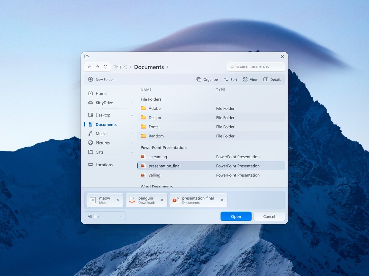 zeealeid's tweet photo. while modernizing run is a great step, there are many other dialogs in windows that r not only in need of a fresh coat of paint, but could also use some new features

i.e an open dialog which can select files from diff folders or a file transfer dialog which can be pinned on top. https://t.co/LnaCujELue