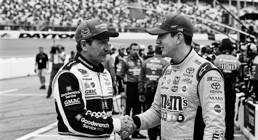 DSpirito's tweet photo. RIP Kyle Busch. Prayers to his family in this difficult time. 

Two of the fiercest to ever sit behind the wheel. Imagine the battle if they raced in the same era. 🏁

#NASCAR #RowdyNation #DaleEarnhardt #KyleBusch #TheIntimidator #NASCARArt @DaleJr  @SamanthaBusch https://t.co/RLYs9HFVzL
