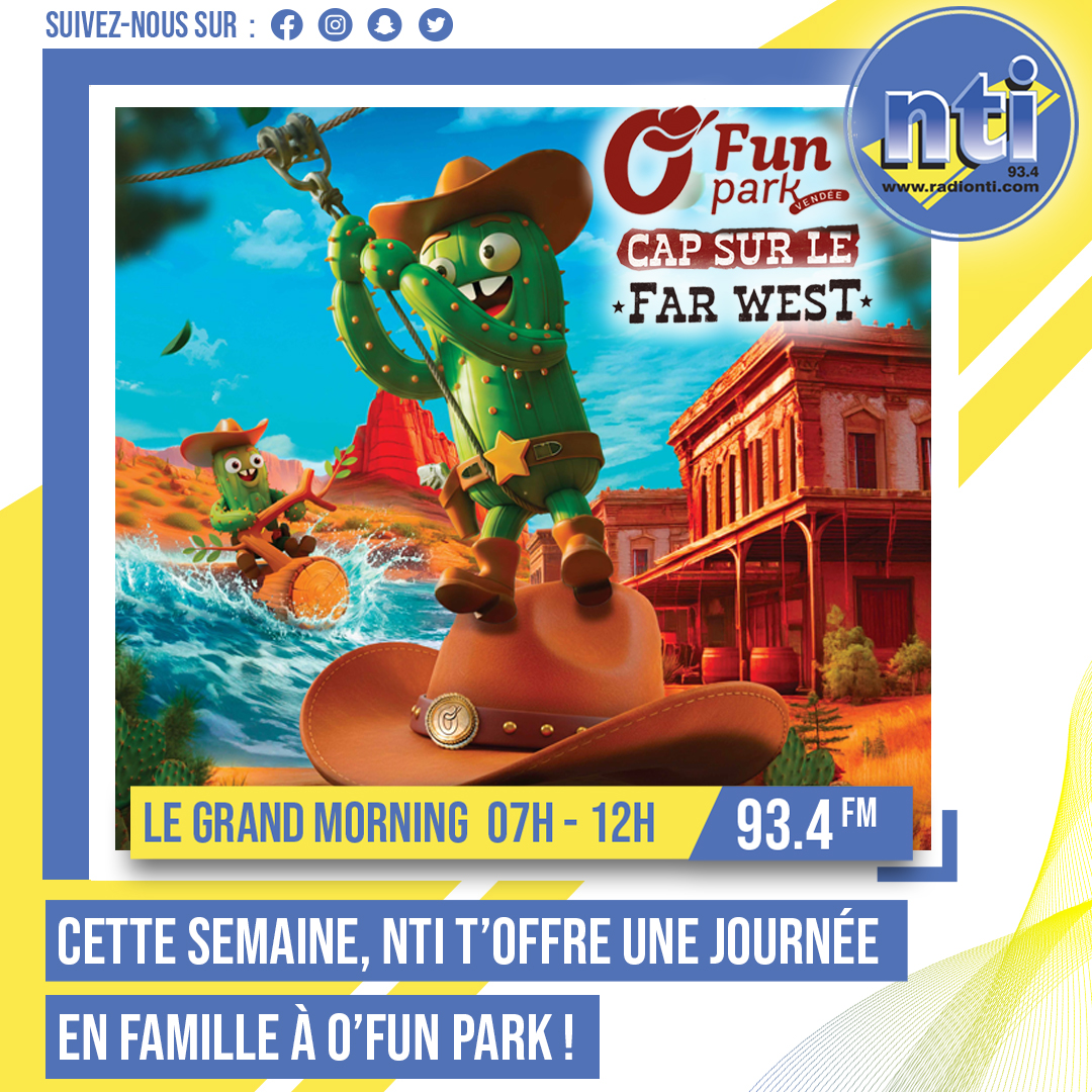RadioNTI's tweet photo. Cette semaine, gagnez avec Radio NTI votre Pack Famille pour O'Fun Park 💦

👉 Likez le post du jeu sur la page Facebook  : NTI-Officiel                            

📻 Radio NTI à Nantes 93.4 FM &amp; DAB+ https://t.co/QRIUHuJ6sZ