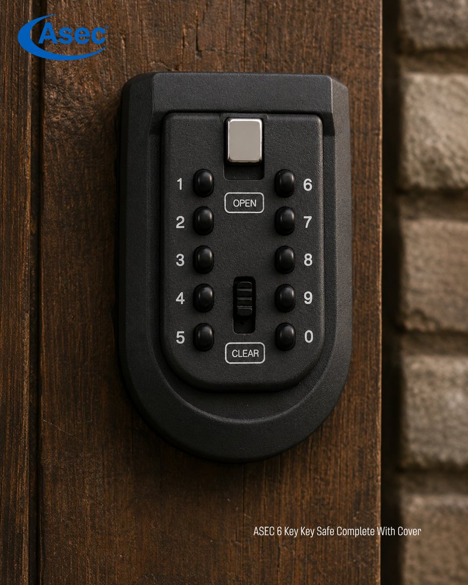 AsecSecurity's tweet photo. Need a safe spot for spare household keys? 🔑🏠

The Asec 6 Key Key Safe is wall mounted, rust proof and comes with a weather resistant rubber cover for indoor or outdoor use.

Ask your locksmith about Asec.

https://t.co/gDZfjvqF6Y

#AskForAsec #Asec #Locksmiths #KeySafe https://t.co/YHjkfIDoYV