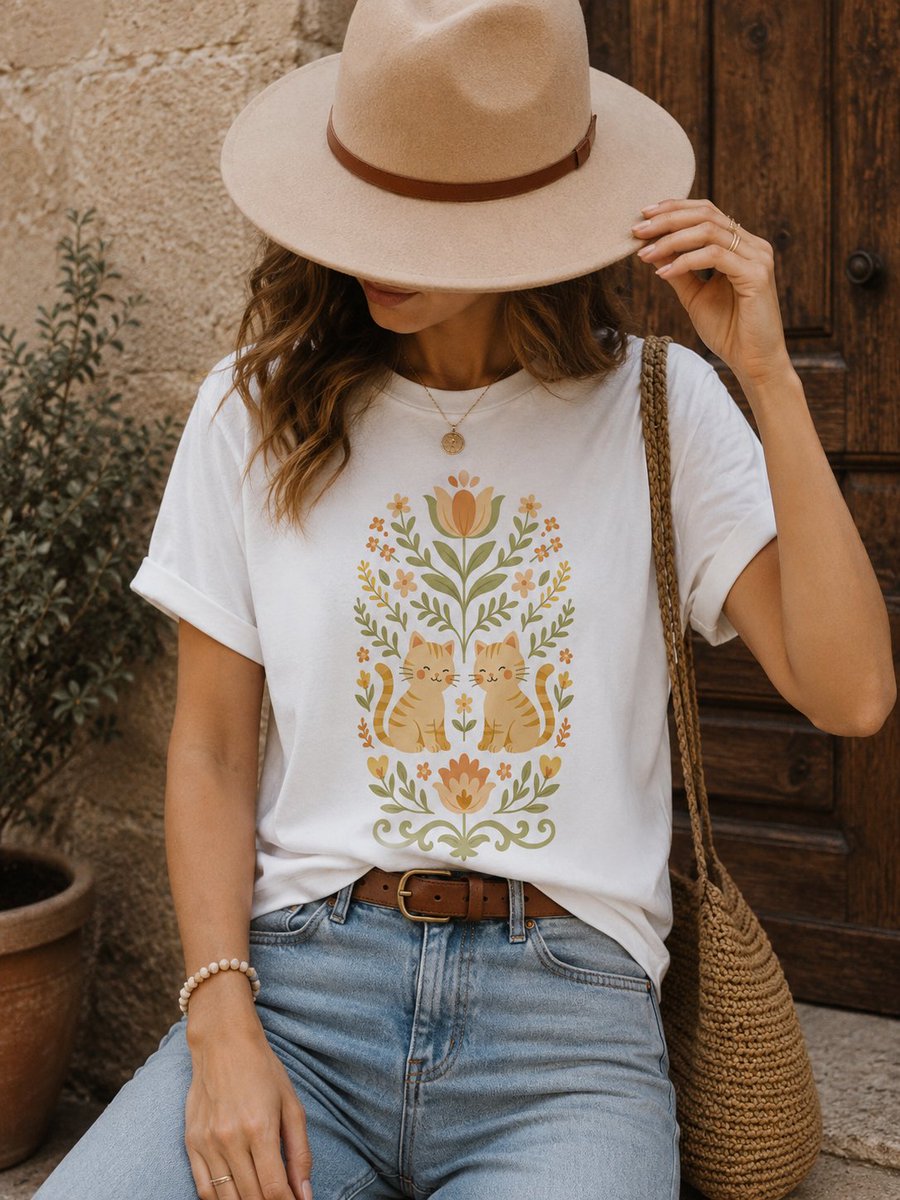 TurtleLina's tweet photo. Forestcore Folk Art Cat Tee | Scandinavian Boho Floral Shirt | Cute Botanical Cat Gift https://t.co/NhMcPzTfUB через @Etsy @etsysuccess @etsyuk  Etsy Sellers and Buyers | Etsy SEO | Etsy Promotion ETSY Print On Demand | Digital Product & Printable Art |  Etsy Marketplace | Etsy Sellers and Buyers | Etsy Shop | Etsy Promotion
Bring a touch of Scandinavian folk art, forestcore charm, and cozy cottagecore vibes into your everyday wardrobe with this unique nature-inspired tee. Featuring beautifully detailed folk art illustrations with floral, botanical, woodland, and animal motifs, this shirt is perfect for lovers of whimsical Nordic aesthetics, wildflowers, birds, foxes, cats, dogs, peacocks, and forest-inspired designs.
Designed for comfort and everyday wear, this lightweight unisex t-shirt pairs effortlessly with jeans, cardigans, oversized sweaters, or your favorite cozy outfit. Whether you love cottagecore fashion, Scandinavian folk art, boho style, or simply enjoy artistic nature-inspired clothing, this tee adds a colorful and creative touch to your collection.
Why customers love it:
• Soft and lightweight feel for everyday comfort
• Unique Scandinavian folk art inspired designs
• Perfect for forestcore, cottagecore, boho, and nature lovers
• Great gift idea for animal lovers, folk art fans, and botanical aesthetic enthusiasts

• Vibrant high-quality print made to stand out

Product Details:

• 100% combed and ring-spun cotton (Heather colors contain polyester)
• Fabric weight: 4.2 oz/yd² (142 g/m²)
• Pre-shrunk fabric
• Side-seamed construction
• Shoulder-to-shoulder taping
This product is sourced from trusted manufacturing partners in Guatemala, Nicaragua, Mexico, Honduras, or the United States.

Thank you for supporting small creative businesses and choosing made-to-order products that help reduce waste and overproduction.
#scandinavianfolkart, #vyshyvankastyle, #forestcoreshirt, #witchclothes, #ukrainianculture, #scandibohostyle, #folkartshirt, #folkarttshirt, #floralfolkshirt, #blockprintshirt, #scandinavianshirt, #hummingbird, #birdprinttee , #forestcorefashion, #cottagecorestyle, #folkartdesign, #botanicalshirt, #natureinspired, #woodlandstyle, #bohoaesthetic, #nordicdesign, #scandinavianstyle, #wildflowertee, #animallovergift, #vintagestyletee, #graphictee, #bohoshirt, #forestcoreaesthetic, #folkartlover, #naturelovergift, #cottagecoreclothing, #unisextee, #artistictshirt