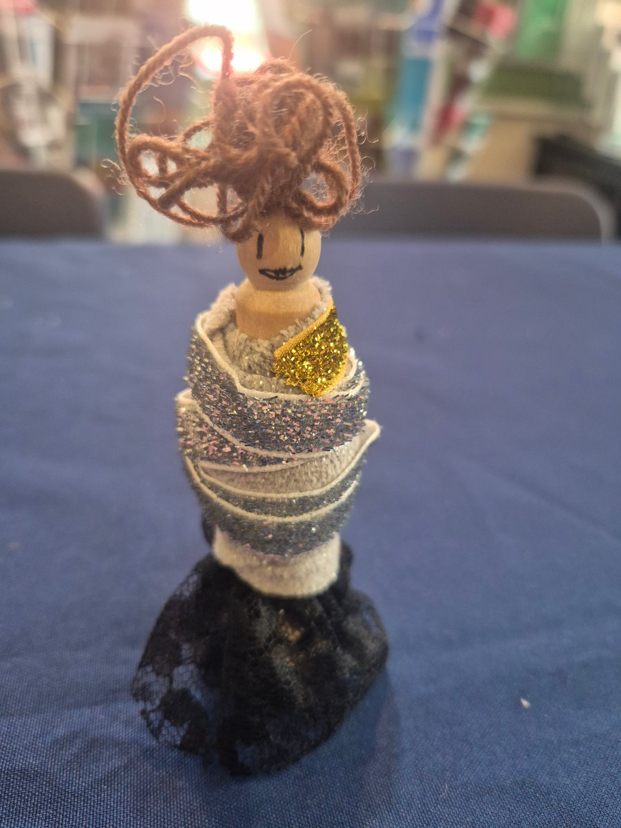 NavigationHouse's tweet photo. We have another fantastic peg doll for you, made by one of our young visitors. This superstar is called Tomberlina. Doesn't she look fabulous! https://t.co/TknqPYp4LQ