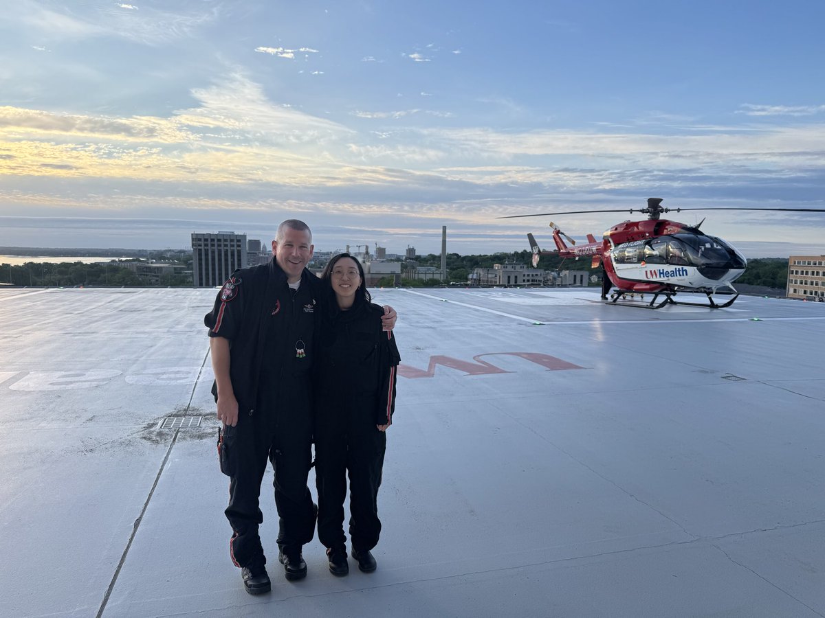 TschautscherMD's tweet photo. Dr. Chan one of our great second years, returned to us for her first 24 hour flight shift, saw and did a lot. Hopefully she will be back soon. @UWMedFlight @MadtownEM @UWEmerMed @AMPAdocs @NAEMSP @ACEPNation https://t.co/BDvHKOKlcG