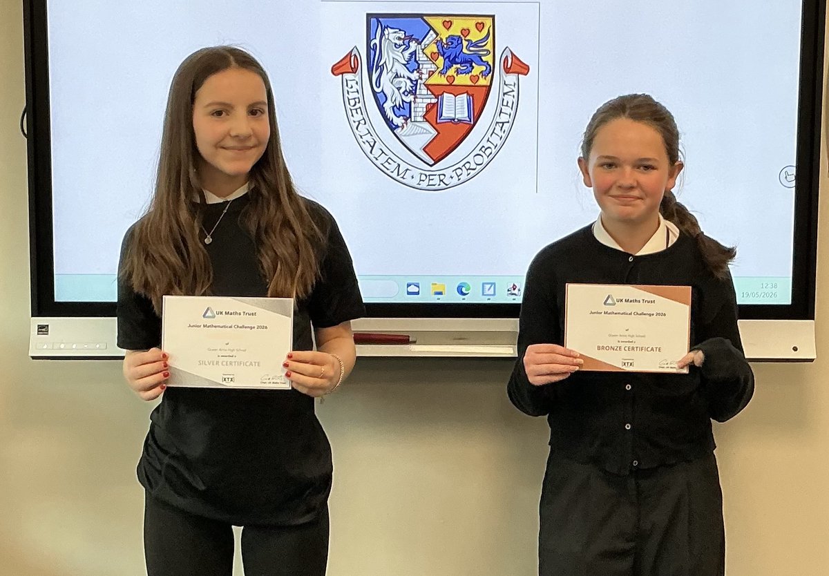 QAHS_Maths's tweet photo. Well done to some of our UKMT challenge winners! @qahsinfo https://t.co/XXxs4xX05t