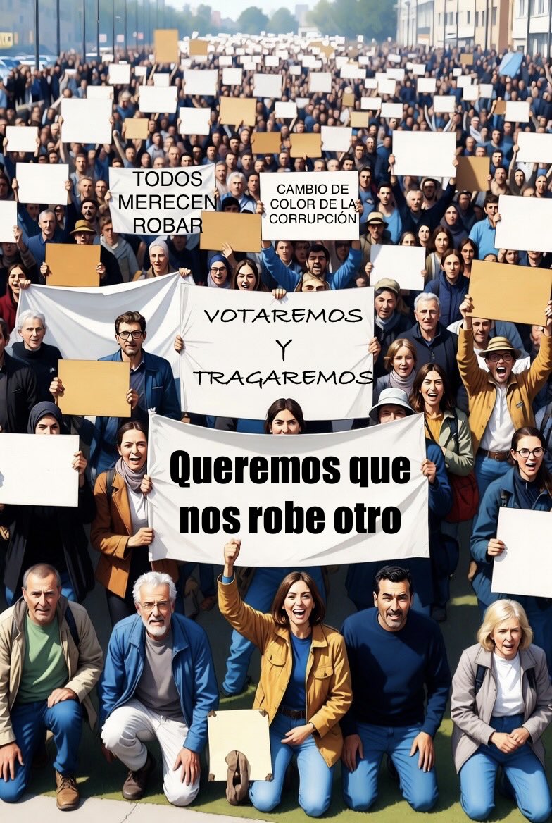 noenviolinksxdm's tweet photo. Bueno ya os han sacado a manifestaros contra Sánchez para que desfoguéis y os mentalicéis que él es el problema, no el régimen que le permite hacer lo que está haciendo, y que así cuando llamen a votar salgáis en tropel a elegir otro amo corrupto y sigáis tragando tranquilamente https://t.co/mgZ3NLoSf2