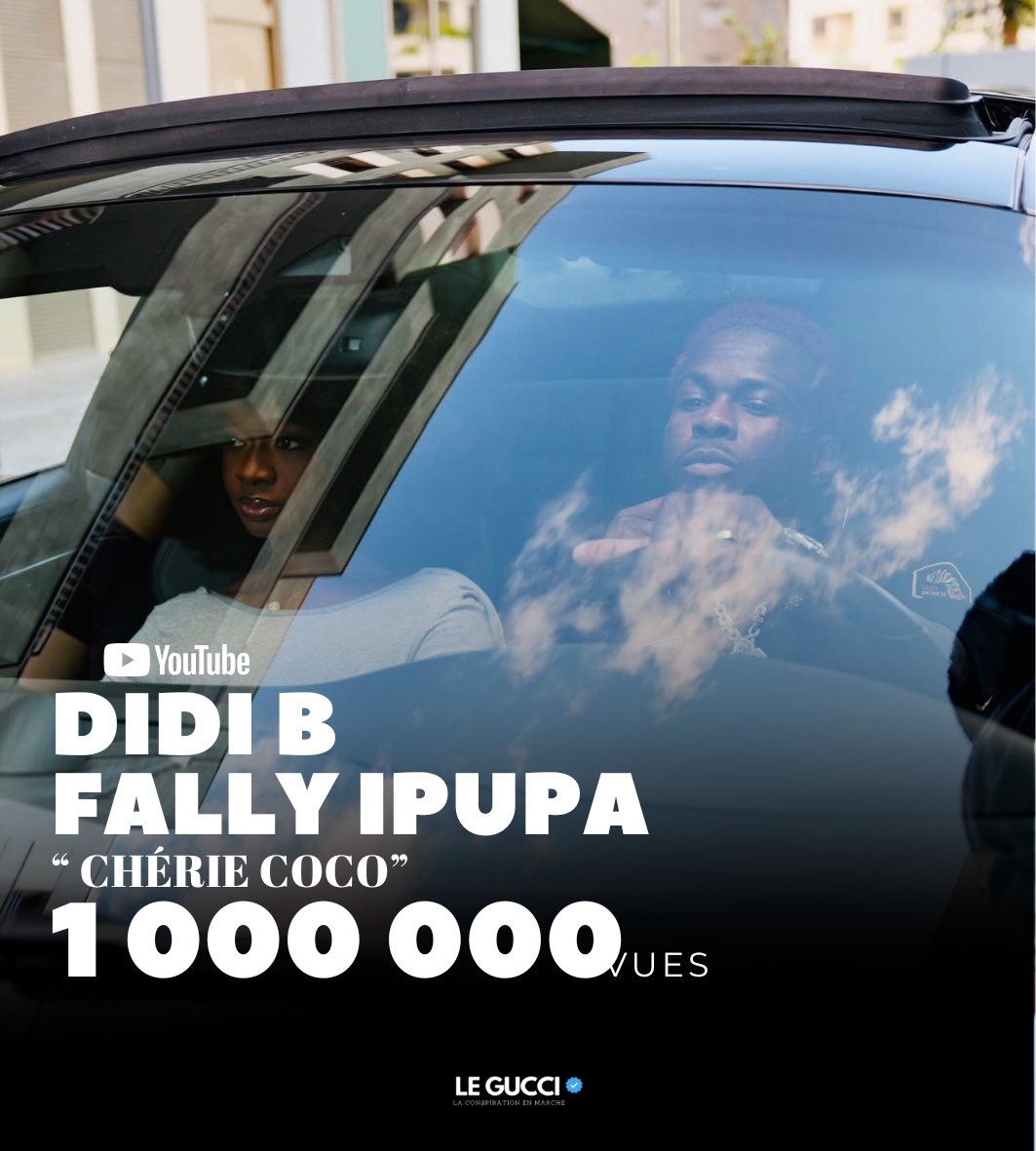 LEGUCCI13's tweet photo. Félicitations à nous la famille 🏆
L’un de nos titres, « Chérie Coco ! » en feat avec la légende Fally Ipupa, vient officiellement de franchir la barre du 1 000 000 de vues sur YouTube en seulement 1 jour 🔥

Ce n’est que le commencement ❤️

🎥 : https://t.co/pjUxQMWeYd https://t.co/aqbctTQ7EA