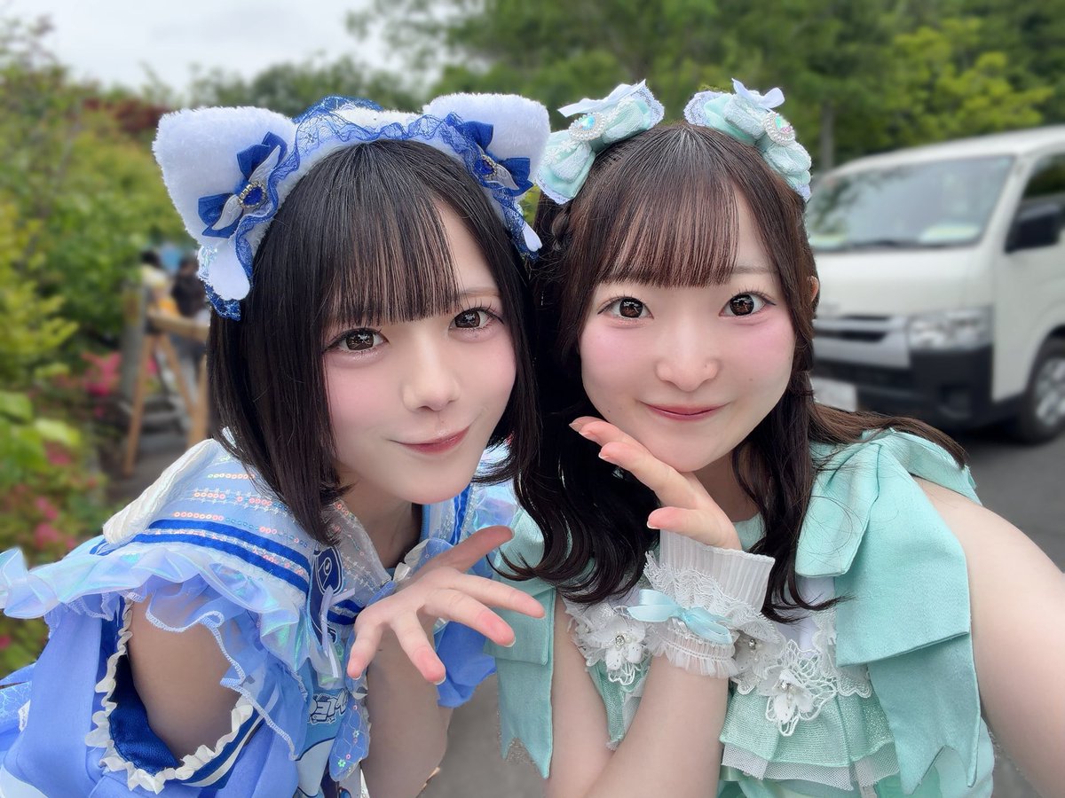 MEGAFONさんの明音いろはちゃんとお写真撮っていただきました💙 お顔と
