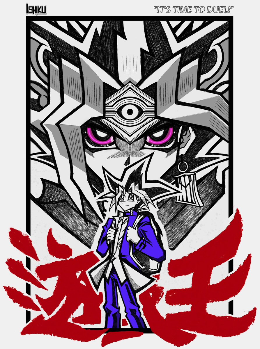 ShikuArts's tweet photo. “Believe in the Heart of the Cards” ♠️🔮
  Rest in peace, Kazuki Takahashi 🪽
#YuGiOh #YamiYugi #Atem https://t.co/xKD24c9hP9