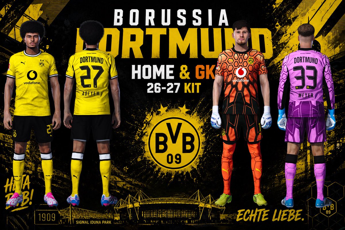 Original_Broo's tweet photo. Borussia Dortmund home and gk 26/27 now available ! 🇩🇪
Download ⬇️
https://t.co/fm2j60UaZK https://t.co/iLoiUFTdz1