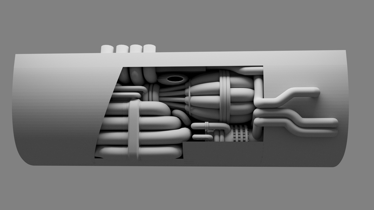 Ducky7480's tweet photo. finally finished modeling the "engine" section of the Tolmekian Corvette!

blockout ----------> final https://t.co/cm4kl7Ukie