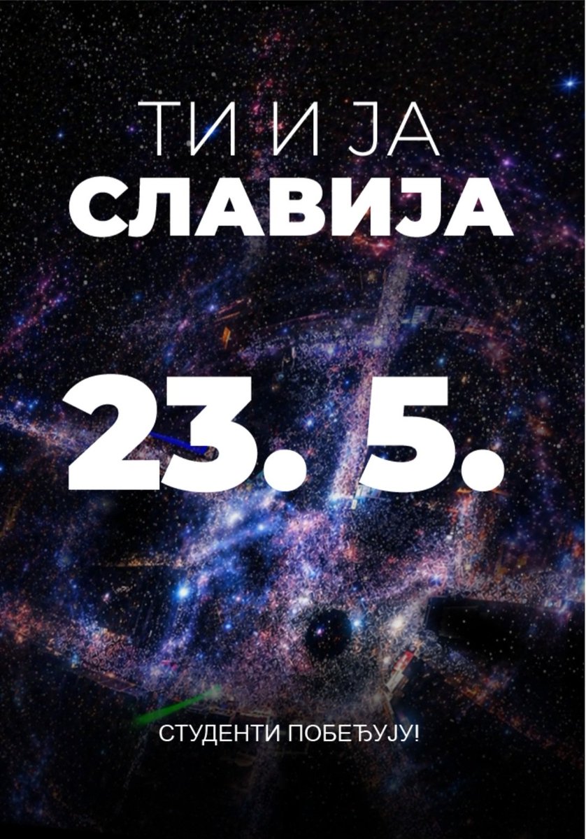 MajaDivac's tweet photo. #Studenti uvek #Pobeđuju
Slavija u 18h. Beograd. https://t.co/ul4XrHb5xQ