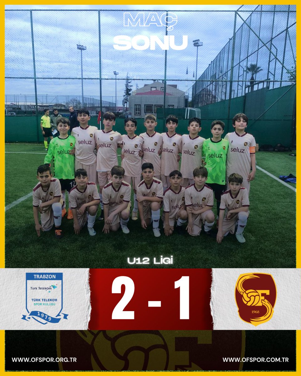 Ofspor's tweet photo. 📣 Karşılaşma sona erdi.
U12 Ligi
Trabzon Telekomspor 2-1 Yeşilyurt D.Ç. Ofspor
#ofspor https://t.co/qDCMZ8aj58