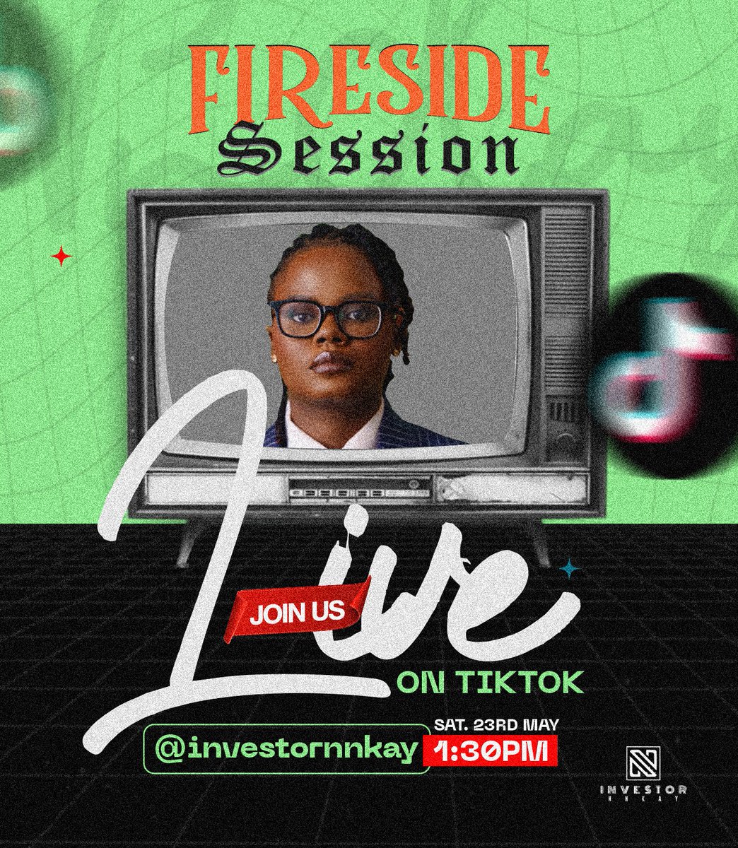 FiresideSWIN's tweet photo. We are LIVE on TikTok RIGHT NOW! 

Fireside Session with Investor NnKay is happening and you can watch it live from anywhere

Join us here 👇
https://t.co/5pKcq8ByD5 https://t.co/NnAgsScTDz