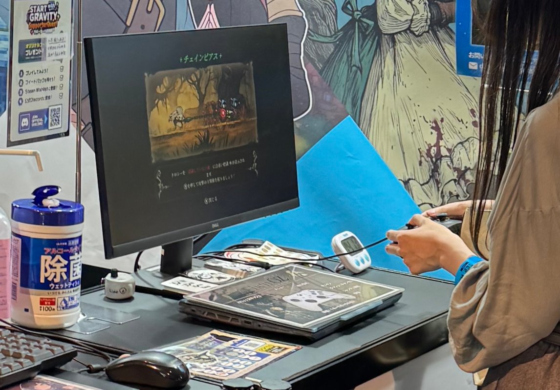 OzAshborne's tweet photo. So many many people lined up to play "The Ashen OZ" again today!👀
Some of you even came already knowing about our game, and we truly can’t "thank you" enough for all the support!!

Ah, our Booth Location: 3f-b17💚
#bitsummit #theashenoz #bitsummitpunch https://t.co/In4VfKsk5O