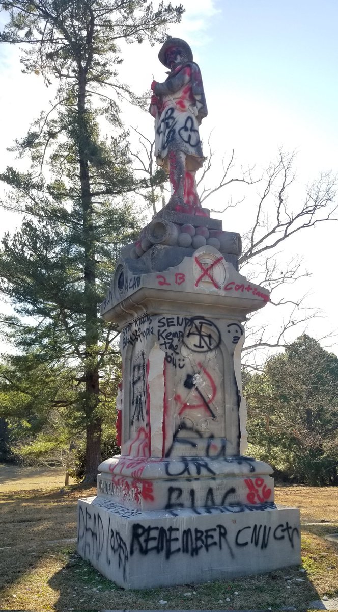 davystarwalker's tweet photo. @WanjiruNjoya The same people destroyed the Confederate memorial at Westview Cemetery in Atlanta with the same sledge hammer. This all happened during while Keisha Lance Bottoms was Mayor. Now she is the Democratic candidate for Governor of Georgia. https://t.co/kVOF05rB4D
