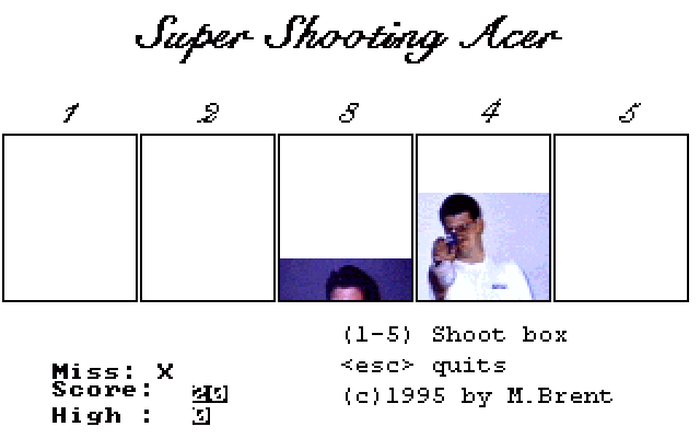 DosGamesCOM's tweet photo. Random game of the day:
Super Shooting Acer (Action: M. Brent, 1995)
Download/play: https://t.co/GxgVKi294l
#dosgaming #retrogaming #action #shooting #reflexes #sourcecode https://t.co/KTDaqQWsHw