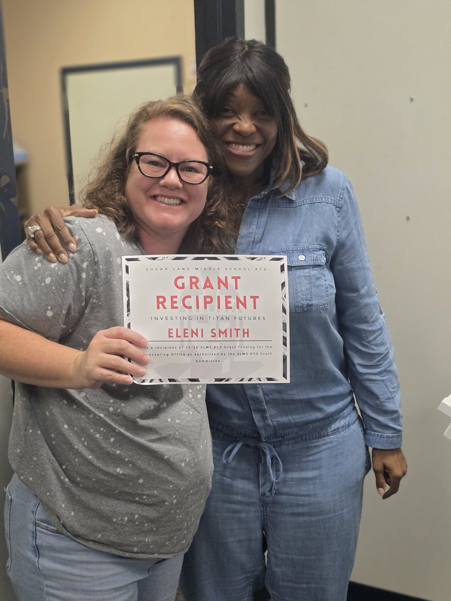 SLMSTitans's tweet photo. Congratulations to our 2026 SLMS PTO Grant recipients 🤩! Our Counselors (Eleni Smith, Kim Seright, Nafecia Brinson) and Norman Ley. Yay!
@FortBendISD https://t.co/A1n97Htpf6