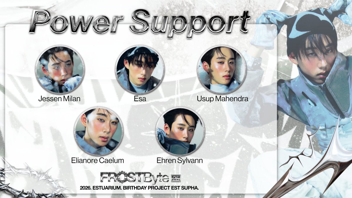 ESTUARIUM's tweet photo. ✶ . ࣪ ׅ Big thanks to all our 𝐏𝐨𝐰𝐞𝐫 𝐒𝐮𝐩𝐩𝐨𝐫𝐭 for powering this project with endless support and energy. Frostbyte feels colder, louder, and stronger because of you — sharp like ice, solid like metal. ⚙️🧊 https://t.co/tEphK4H7wT