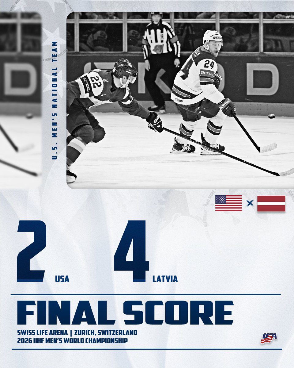 USEmbassyRiga's tweet photo. Well played, Latvia! Congratulations on a hard-fought win. When Team USA is on the ice, every victory has to be earned, and Latvia earned it today. Thanks to both teams for a great game! 🇱🇻🇺🇸🏒 https://t.co/7klK74JotR