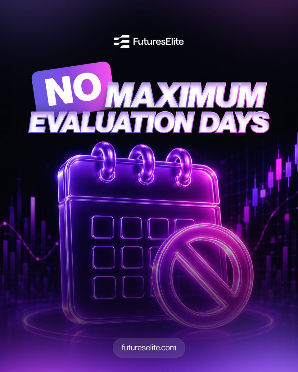 Futureselitecom's tweet photo. No maximum evaluation days ⏳

Trade at your own pace without the pressure of a deadline.

Focus on consistency, not rushing trades. 👇 https://t.co/Ug22Rwvjkt