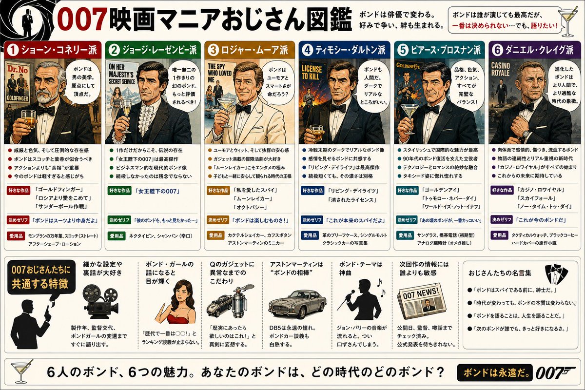 masato009's tweet photo. これ、イラストが「007映画マニアのおじさん」じゃなくて、007そのものになっているような…まあいいか。#007映画

#007映画マニアおじさん図鑑
#007映画マニア https://t.co/sgUPQGHkwj