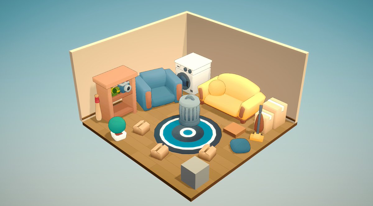 Payoffgames's tweet photo. This is how Cozy Cleaner started and this is how it's going. 🧹✨

#ScreenshotSaturday #indiedev #indiegames https://t.co/cptO35Fmsl