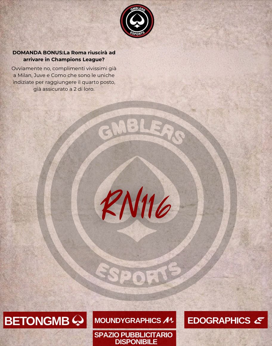 GmblersProClub's tweet photo. Benvenuti ad una nuova intervista per la serie GMBLERS: UNFOLDED❤️🖤

Oggi ai nostri microfoni abbiamo colui che muove il nostro centrocampo: @RN_116_ 

Buona lettura 🃏🎲

#BetOnGMB❤️🖤 #GMBwin
#ProClub #FC26
🎨 | @MoundyGraphics https://t.co/qfovUjxNNV