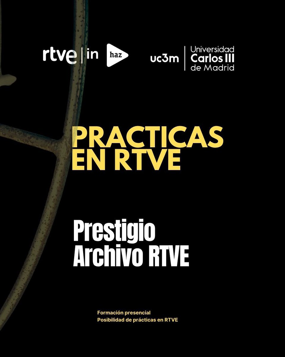 RTVEin's tweet photo. ¿Te imaginas trabajando en el @ArchivoRTVE? 📺🎞️
Abierta la preinscripción para la 2ª edición del Máster en Gestión y Usos del Patrimonio Audiovisual. Una alianza estratégica entre @RTVEin y la @uc3m. @rtve 
📍 Presencial Madrid/Prado del Rey
¡Plazas limitadas! Inscríbete https://t.co/ufmH2XacV1