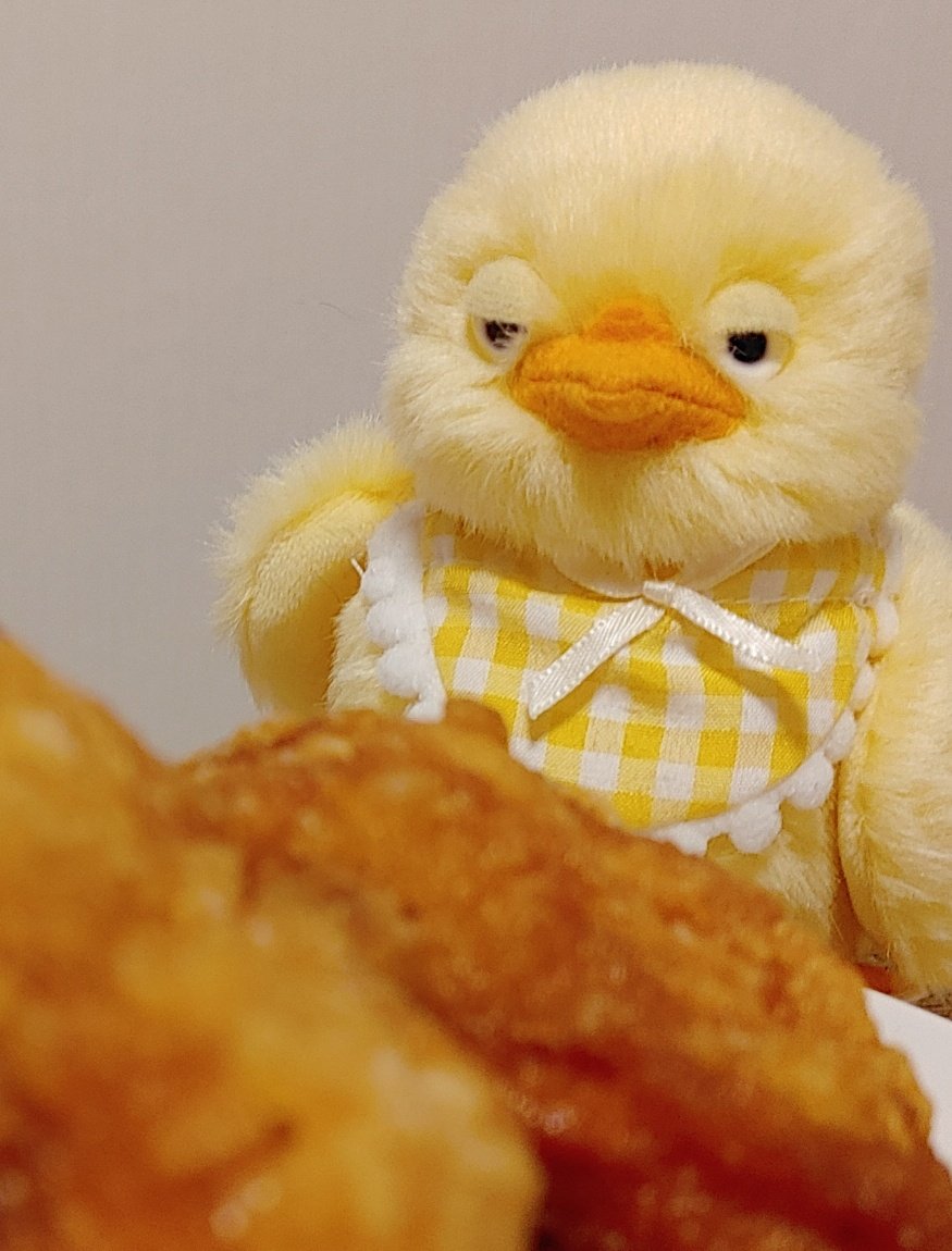 からあげちゃん！からあげ揚げたよ✨✨一緒に食べよう🤤♥
