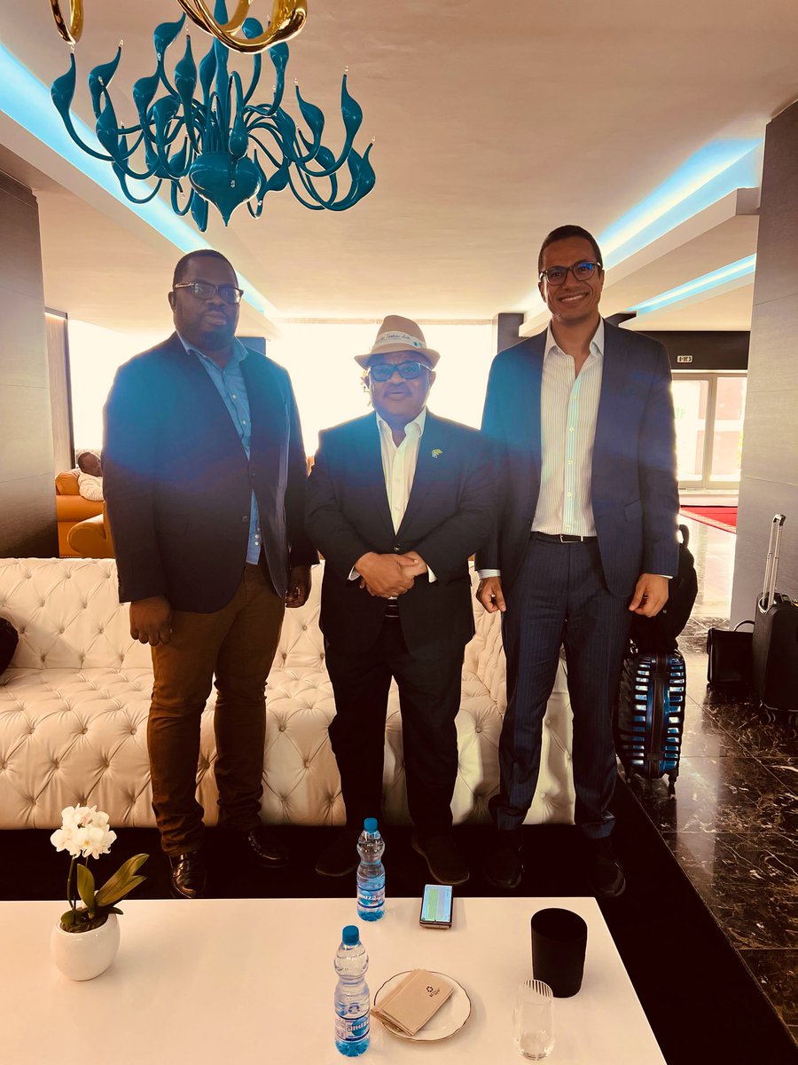 AAttelb's tweet photo. With my dear Boss @souefmo_elamine  &amp; my colleagues @NuursViews &amp; Yann after a very successful mission to Libreville. Fruitful &amp; action oriented discussions at the 17th Retreat of the Chairperson &amp; Special Envoys &amp; SRCCs aimed to advancing sustainable peace and security in Africa https://t.co/GEc0Q3T8bO