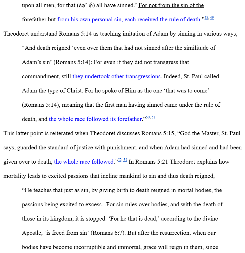 chess_over's tweet photo. @The_Idol_Killer James would disagree vehemently with Theodoret's historic and orthodox view on Romans 5 which begins at the bottom of column 98 of Patrologia Graeca Volume 82: https://t.co/s4HbyR26Z7 https://t.co/PqaMR4ripL
