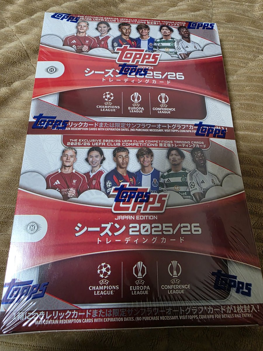 J072kD's tweet photo. 開封
#2026ToppsUEFAJapanEdition
#topps 
#ジャパンエディション https://t.co/cRwzGq4tua